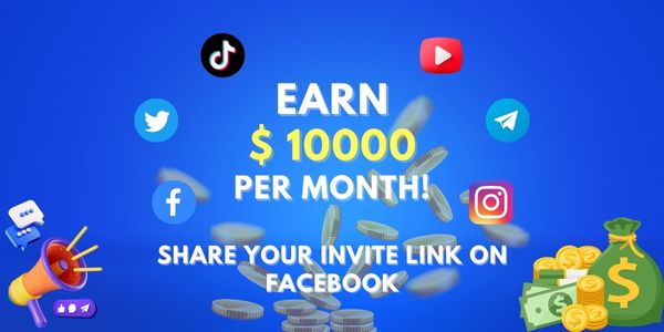 Social sharing and earning promotion artwork